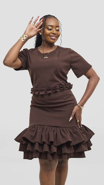 Silk House Collection Curvy Plus Size Asha Skirt Set - Black / Blue