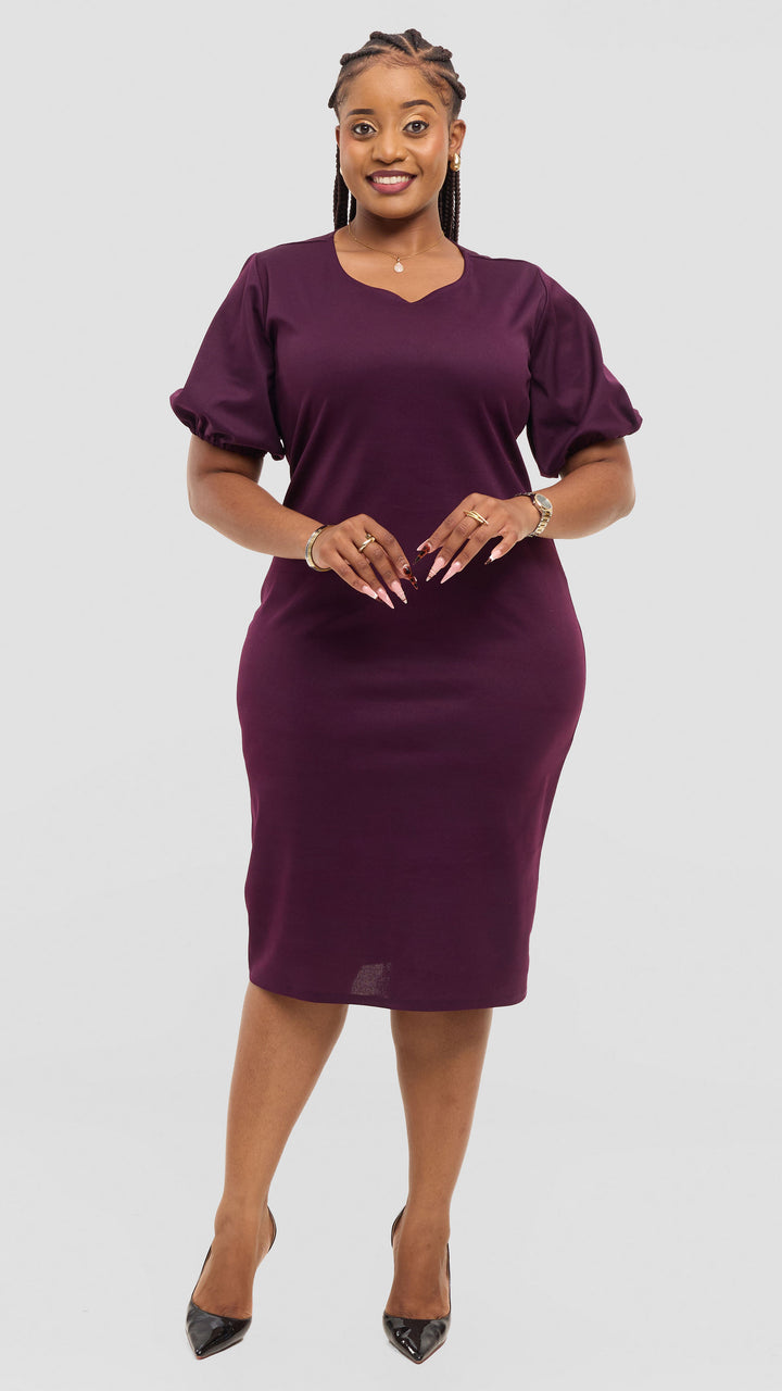 Lizola Missy Bodycon Dress - Dark Purple