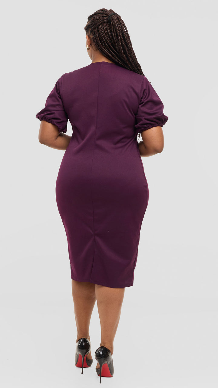 Lizola Missy Bodycon Dress - Dark Purple