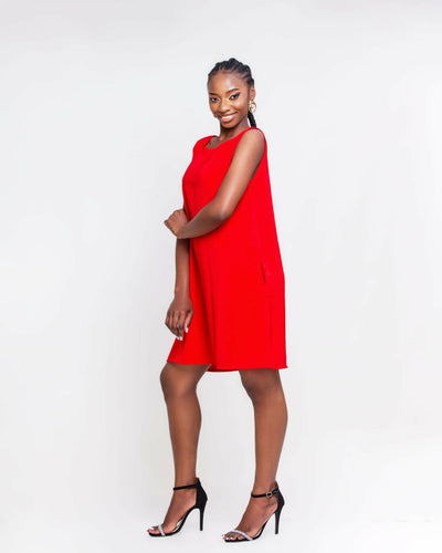 Da’Joy Fashions Swift Dress - Red - Shopzetu