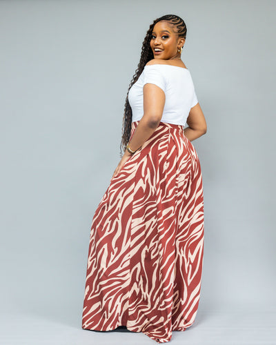 African Yuva Liora Palazzo Pant - Ankara Print