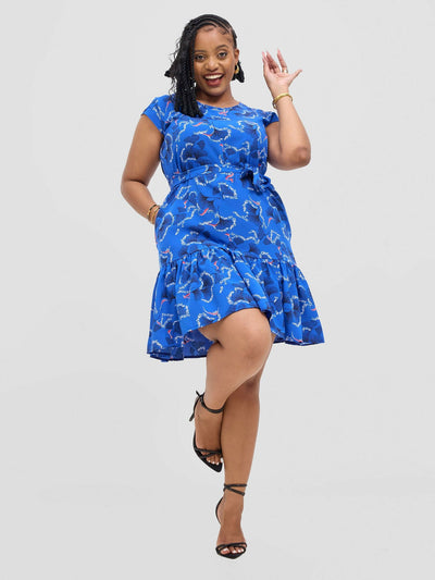 Lizola Jane Shift Dress - Blue - Shopzetu