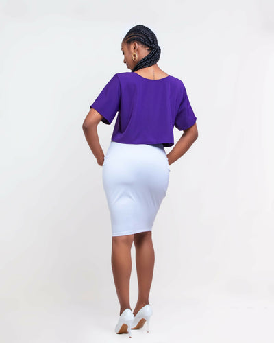 Da’Joy Fashions Orion Crop Top - Purple - Shopzetu