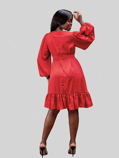 Valerie Shift Dress - Rust Brown - Shopzetu