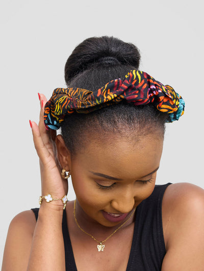 Proverbs 1 Scrunchie Gathered Majesty Headband - Multicolored - Shopzetu
