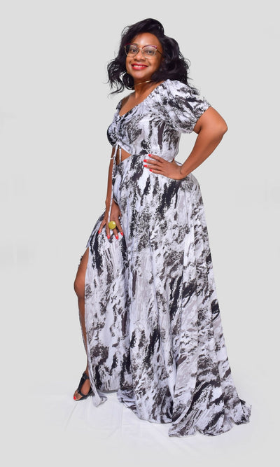 Thick & Fab Amy Maxi Dress - White - Shopzetu
