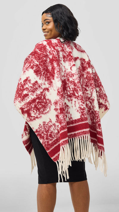 Afrodame Heavy Poncho - Red