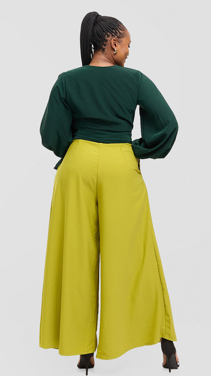 Eunike Zeinabu  Palazzo Pants - Lime Green