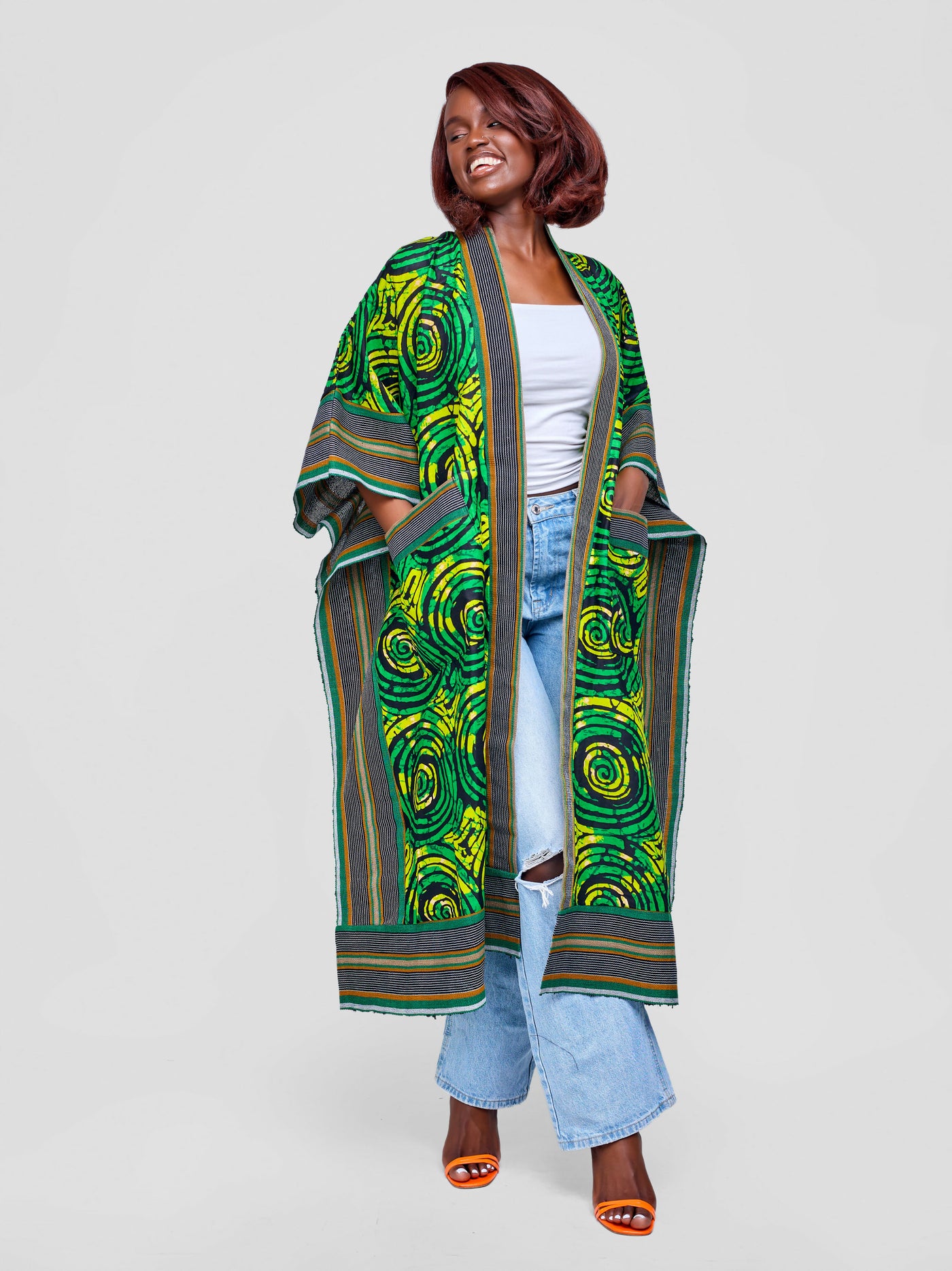 Tuli Zinthle Kimono - Green / Yellow