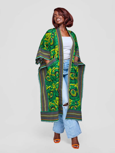 Tuli Zinthle Kimono - Green / Yellow