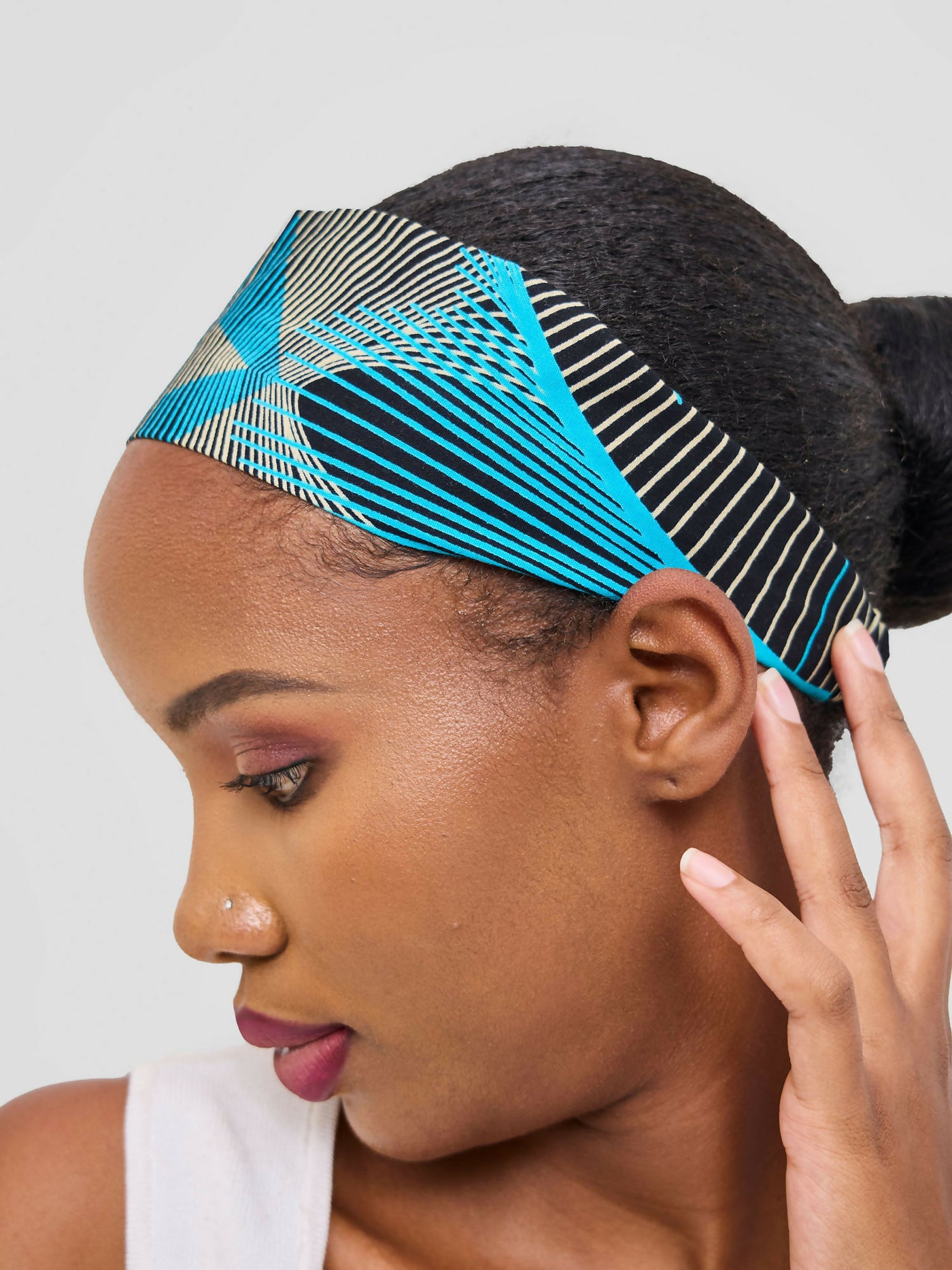 Proverbs 1 Classic Headband Rooted Bloom - Blue Print - Shopzetu