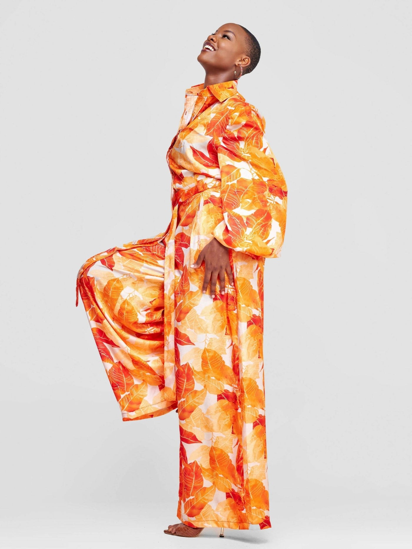 Izulu Mwana Pants Set - Orange - Shopzetu