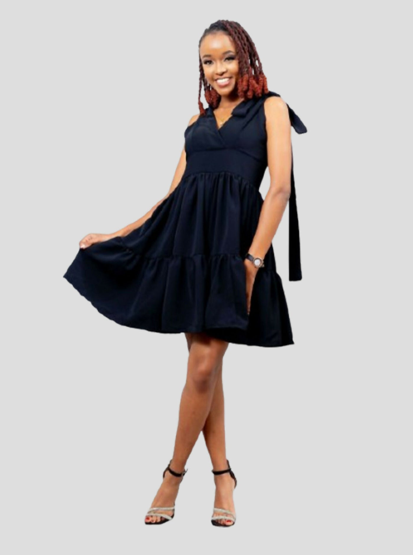 Afriwia Enterprise Nyota Dress - Black - Shopzetu