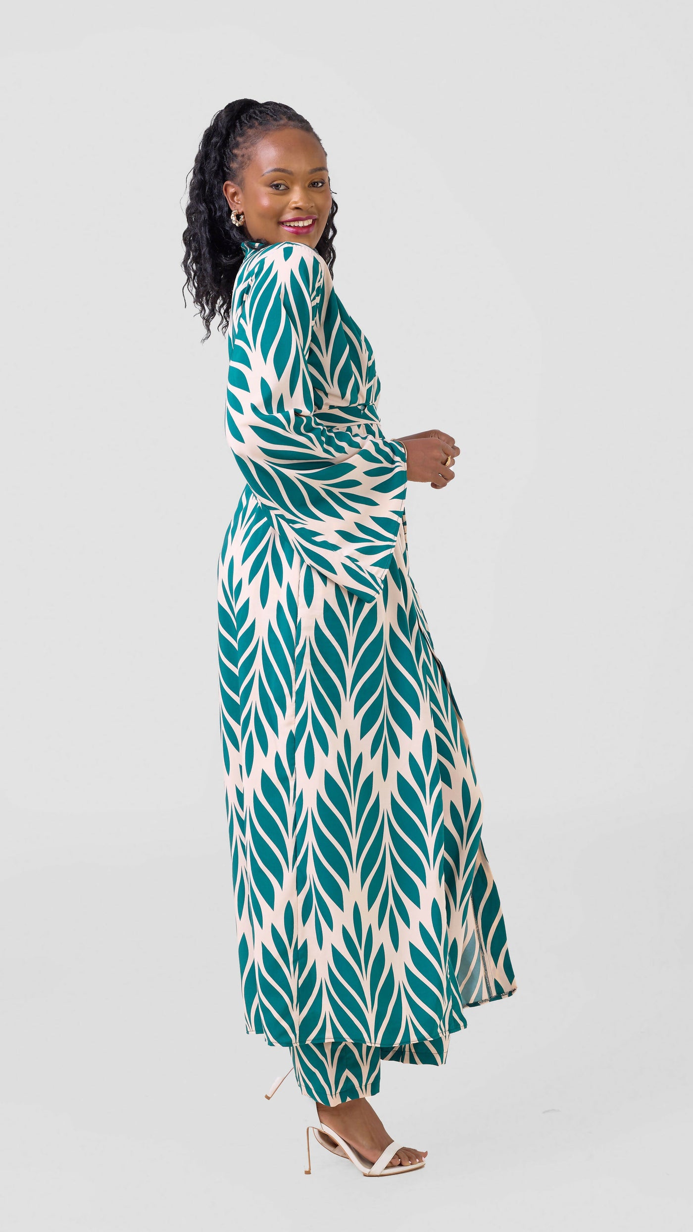 Liliadly Springy Kimono Set - Blue