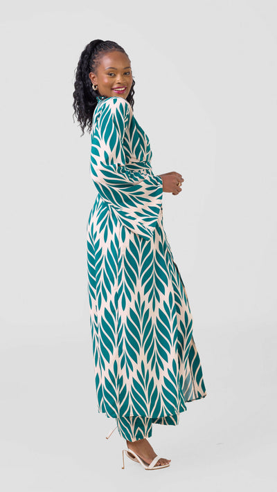 Liliadly Springy Kimono Set - Blue
