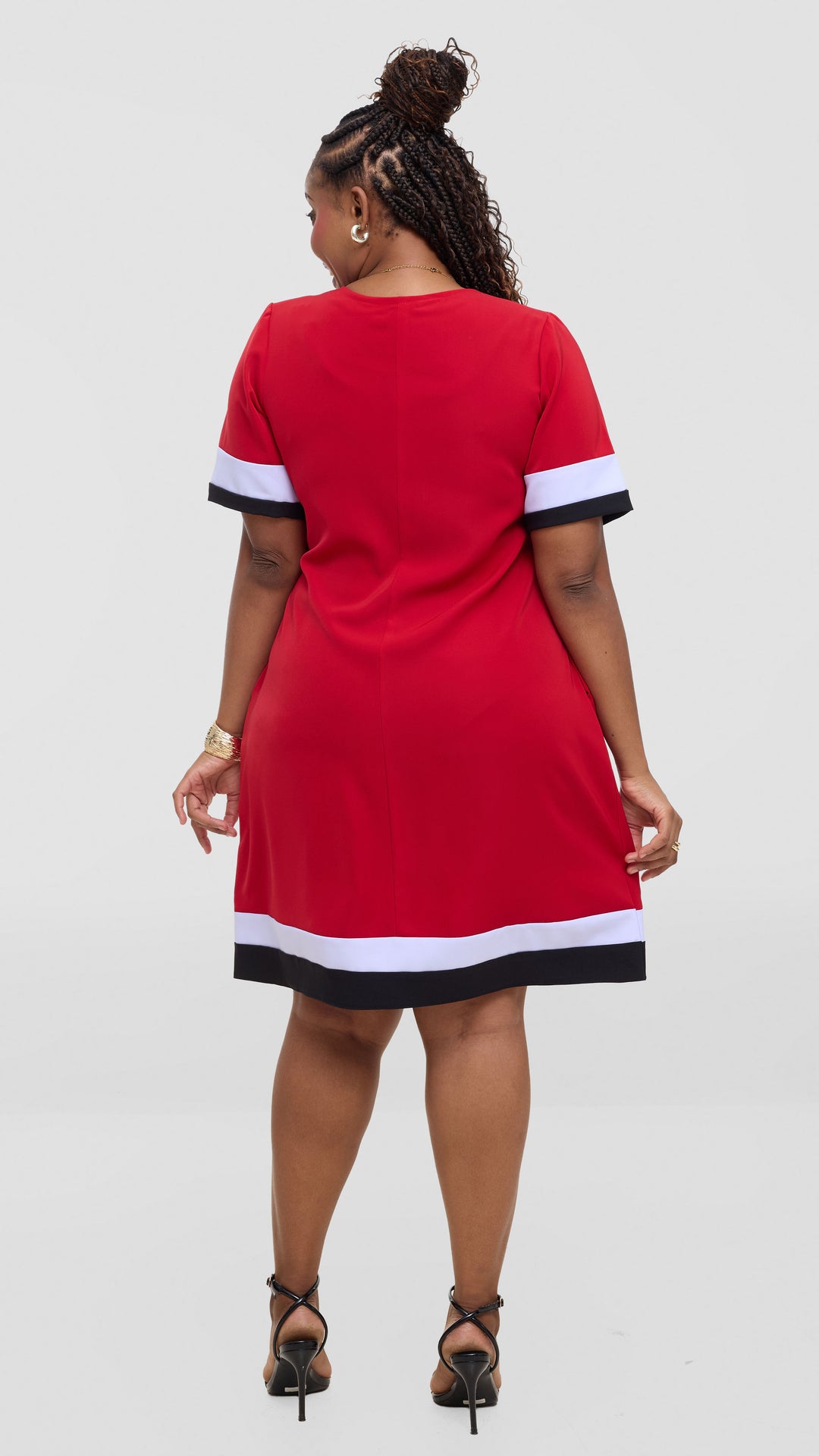 Jolly Fancy Wear Tatu Shift Dress - Red