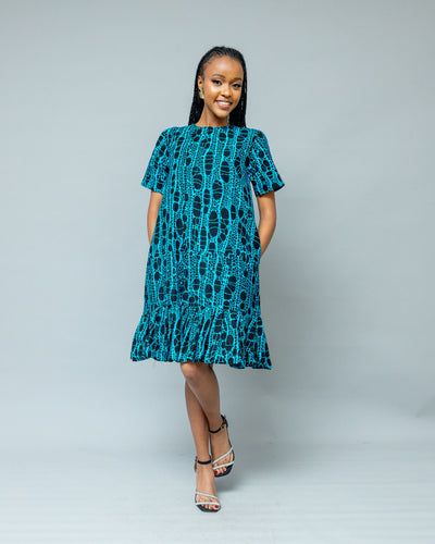 Afriwia Malkia Shift Dress - Green
