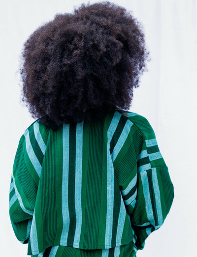 Liquid Lemn Zambarau Coat - Green / White
