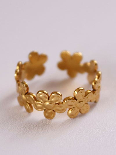 new in 18k gold plated floral wrap ring for work, events, wedding or gifts