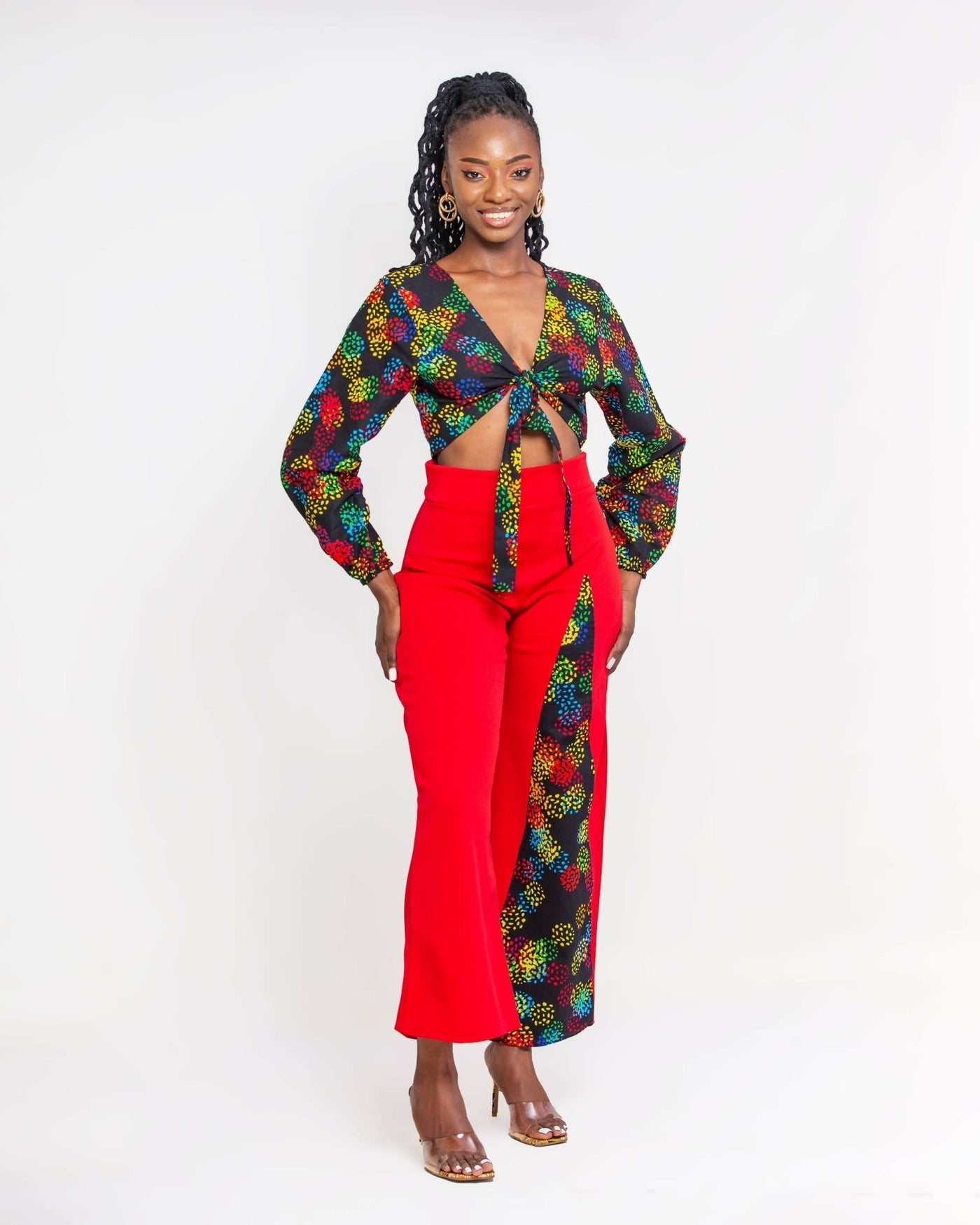 Limeira Pant Set - Red - Shopzetu