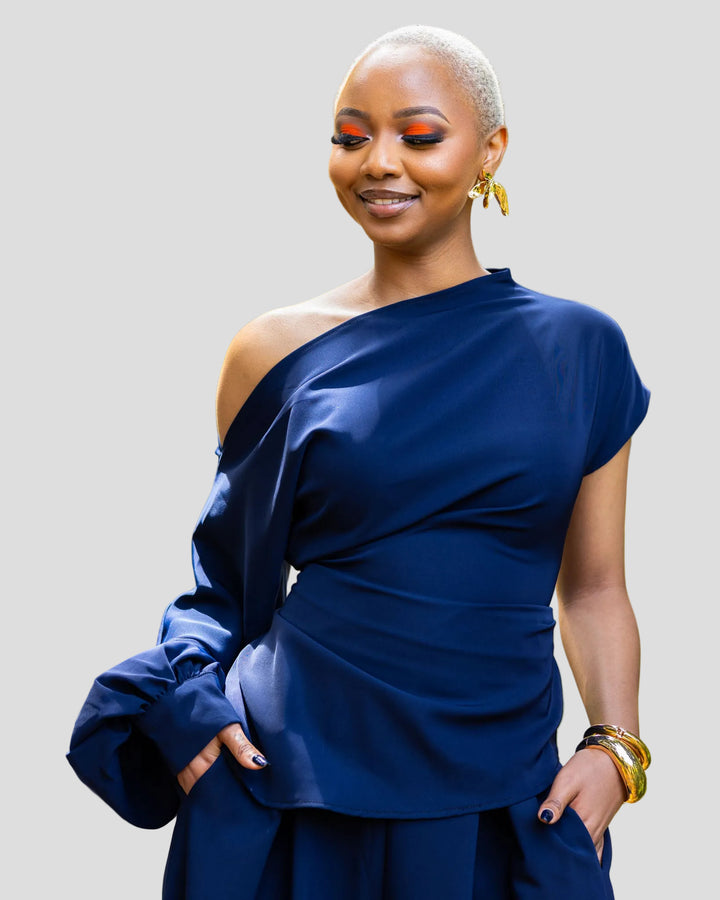 African Yuva Amber Set - Navy Blue