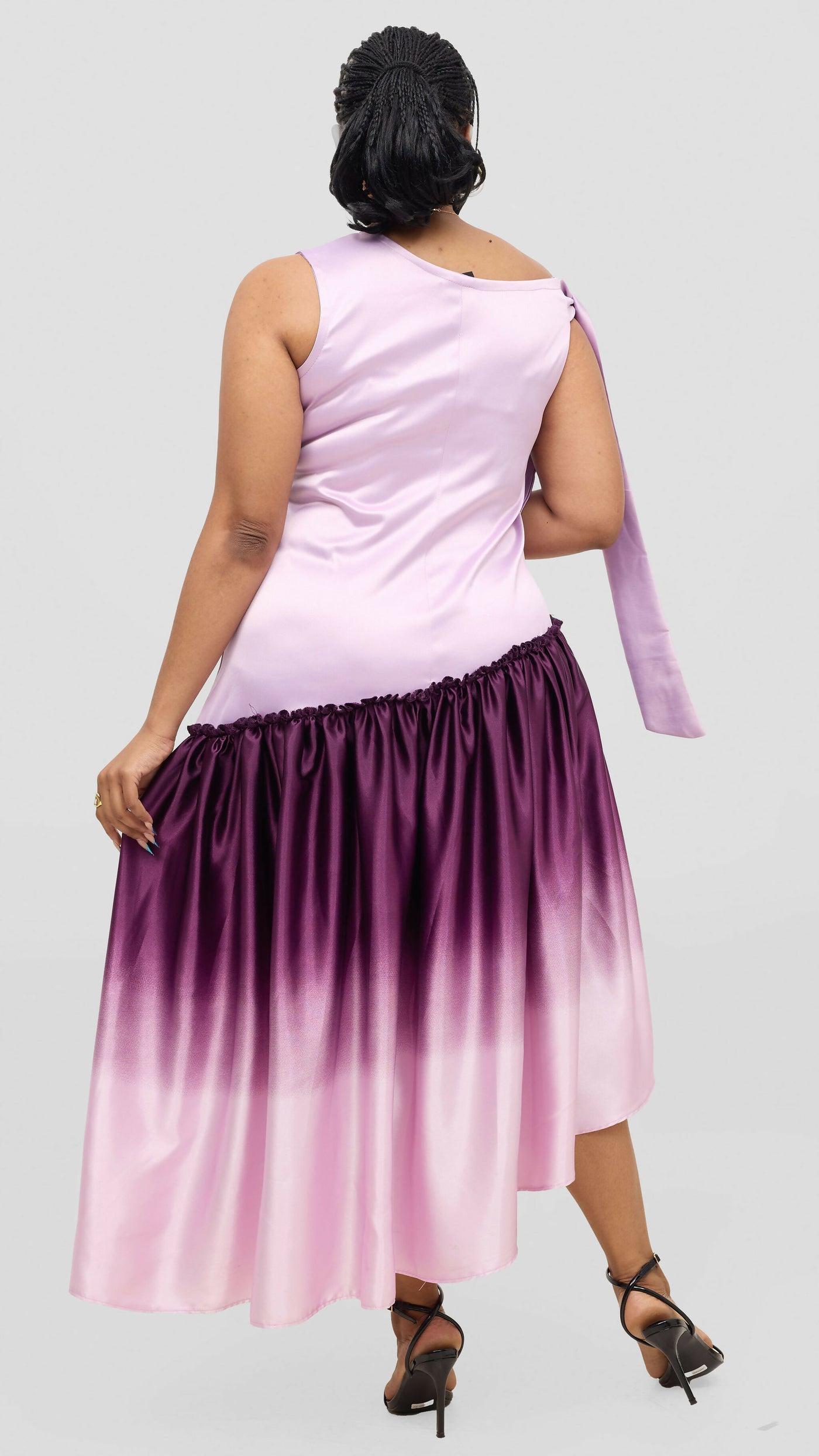 Jolly Fancy Wear Curvy Plus Size Tanua Dress - Purple