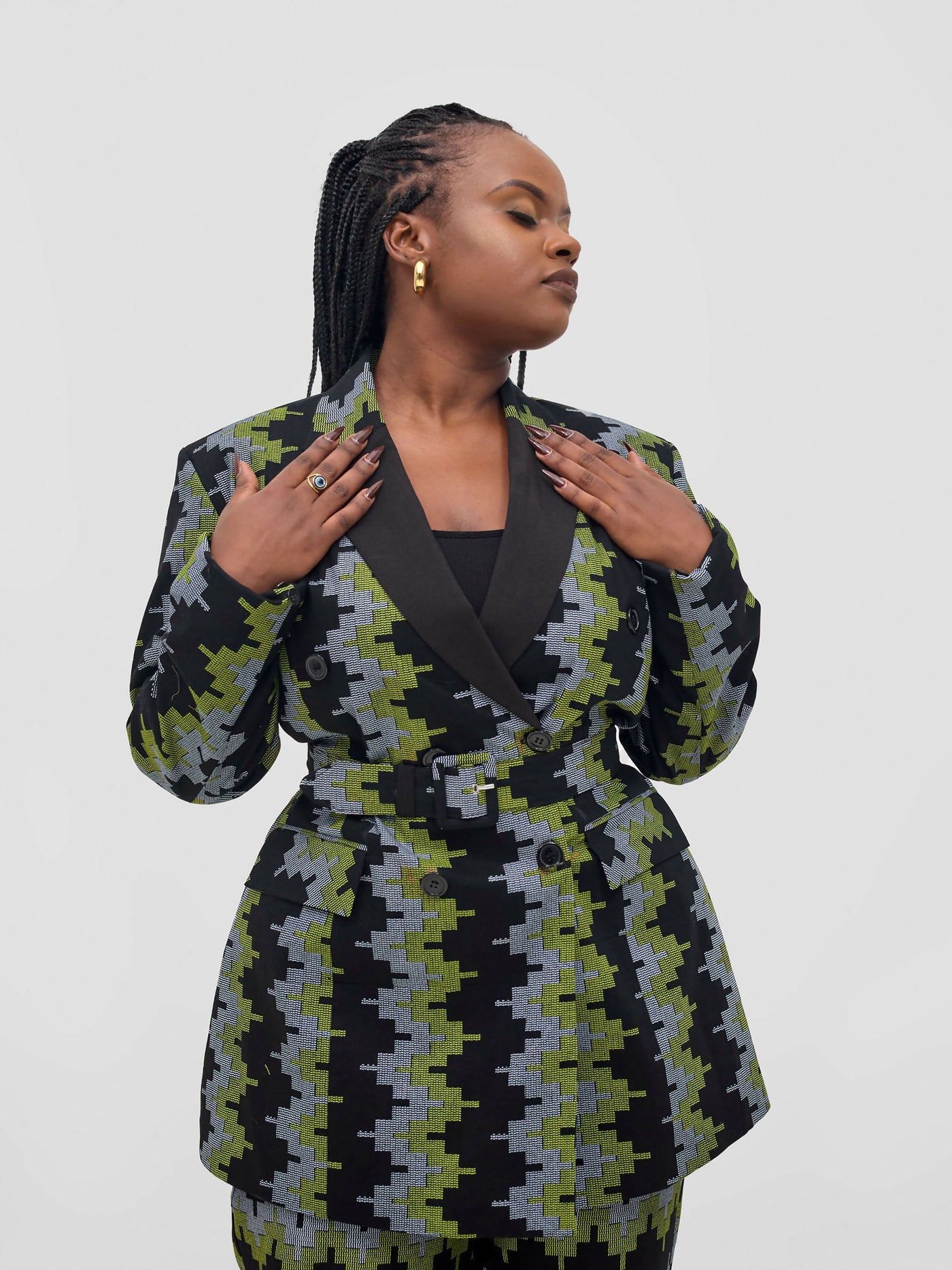 SBV Ankara Suit - Black / Green - Shopzetu