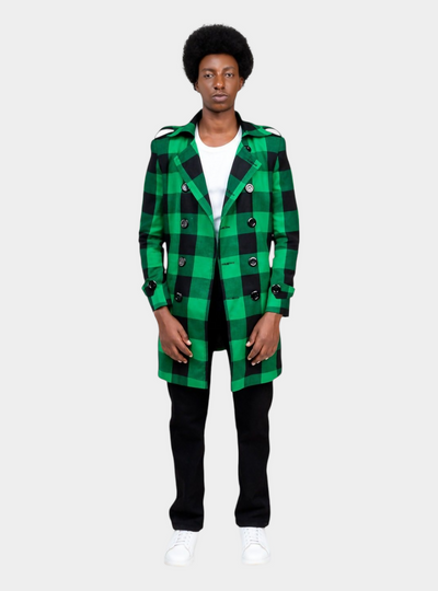 Rafiki Threads Kijani Trench Coat - Green