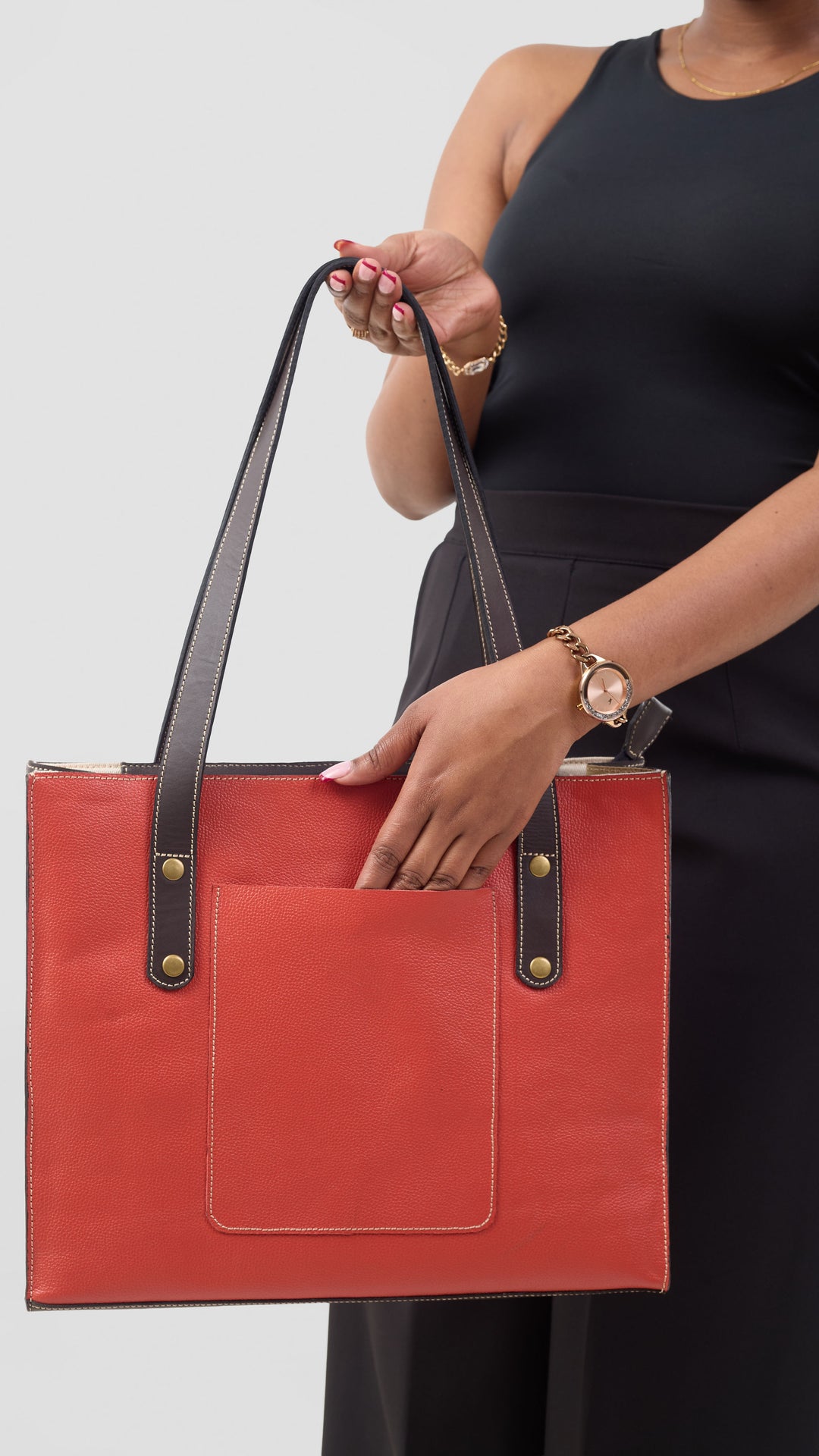 Foiyd Leather Ansaki Tote Bag - Red