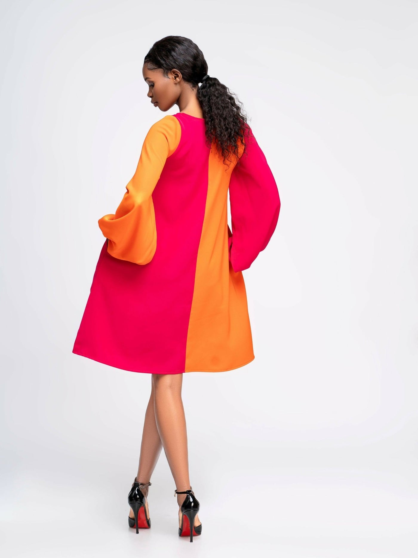 Zia Africa "Main Character "Two Toned Shift Dress - Multicolored - Shopzetu