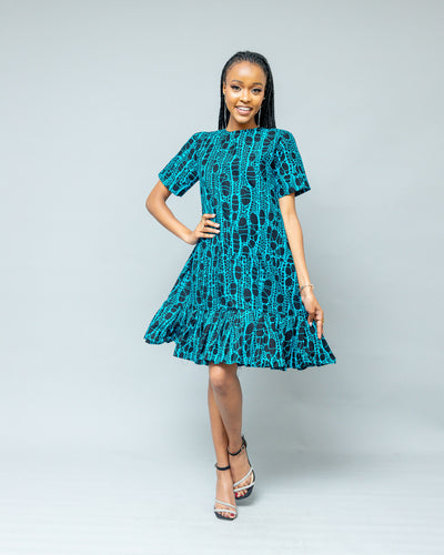 Afriwia Malkia Shift Dress - Green