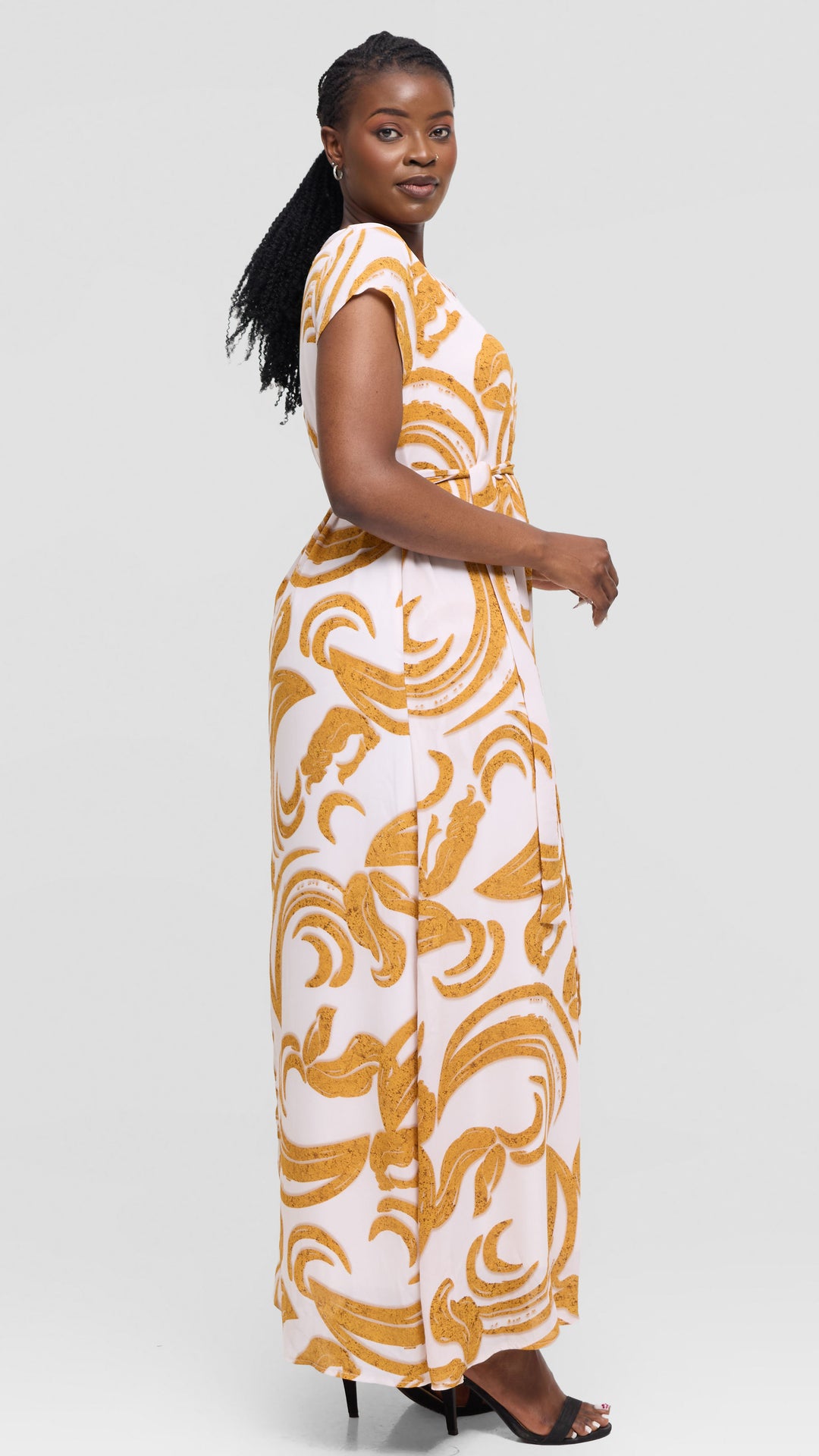 Salok Havilah Tapi Maxi Dress - Mustard Print