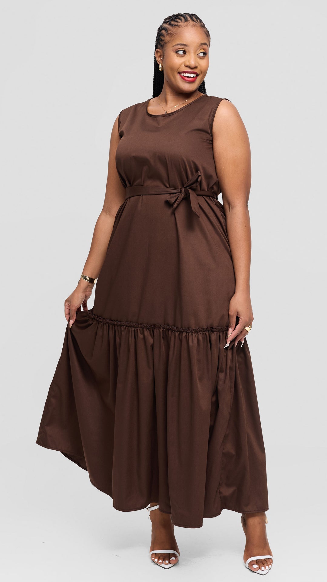 Lizola Tipayiya Maxi Dress - Brown