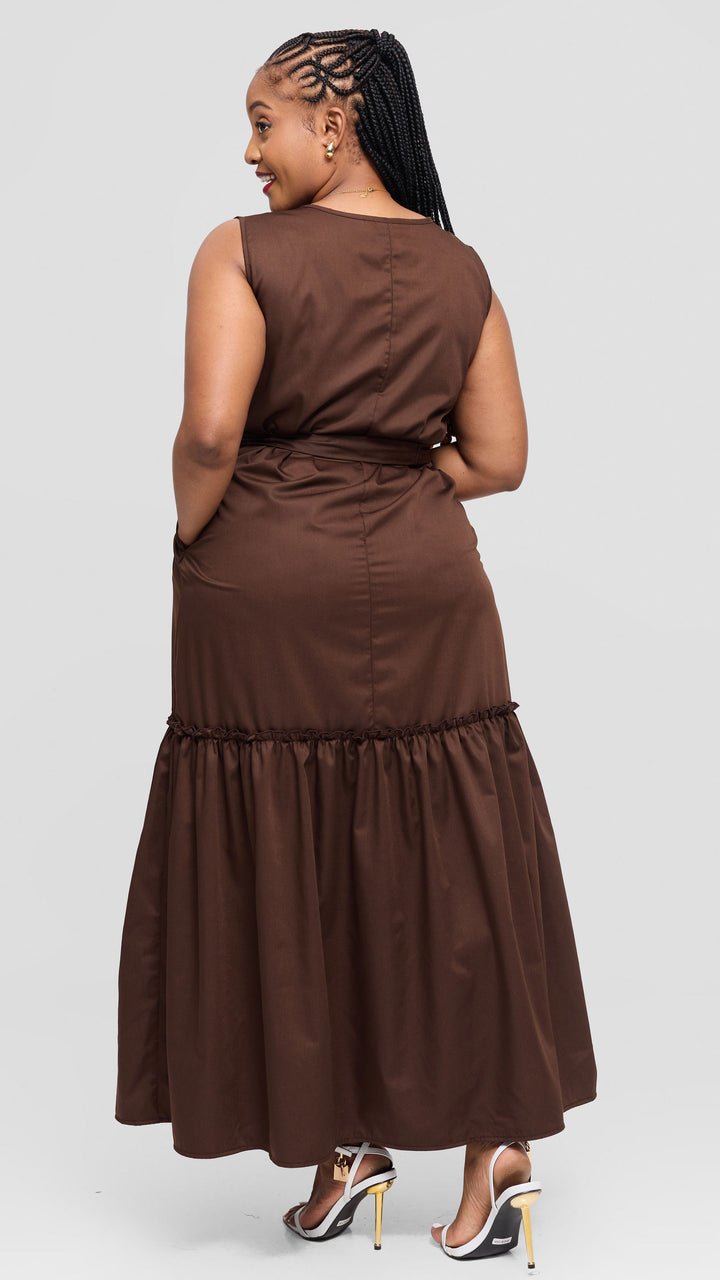 Lizola Tipayiya Maxi Dress - Brown