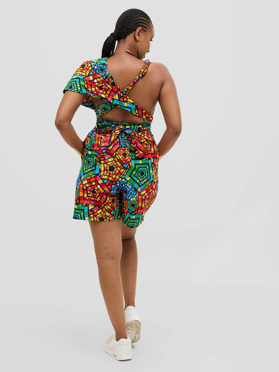 Waridi Africa Baraka Romper - Multicolored - Shopzetu