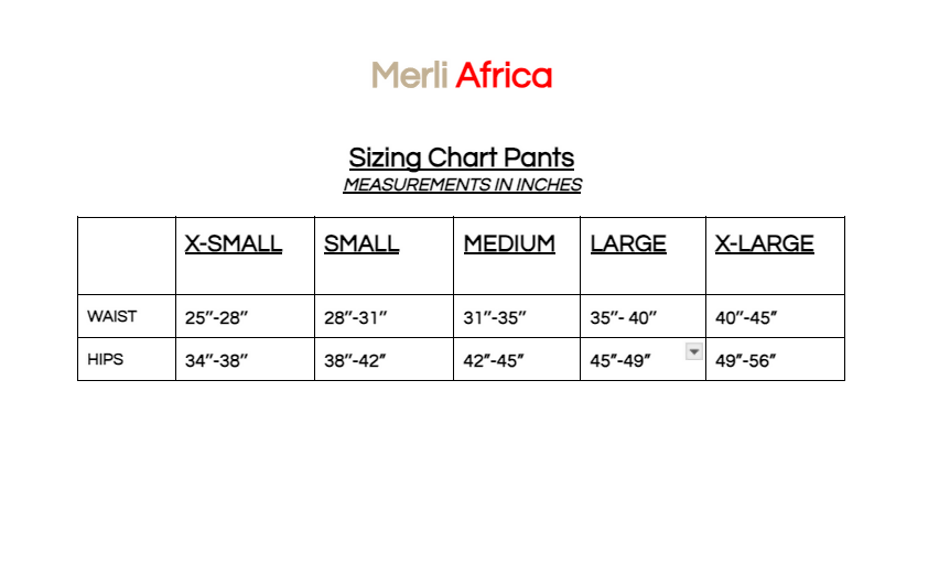 Merli Africa Zaz Pants Only - Blue - Shopzetu