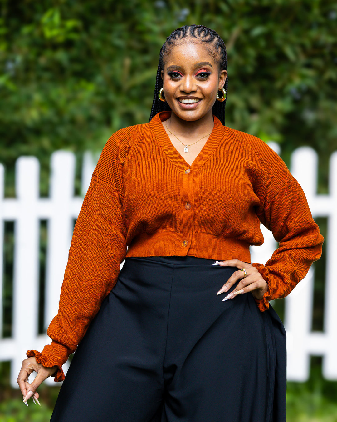 African Yuva Nila Sweater - Rust