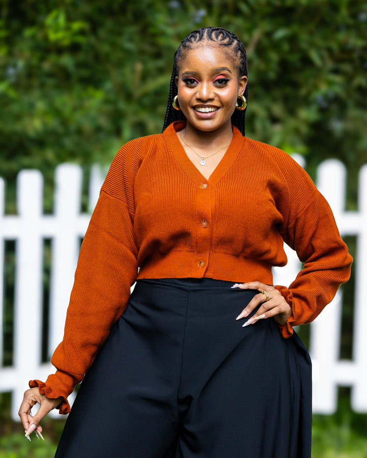 African Yuva Nila Sweater - Rust