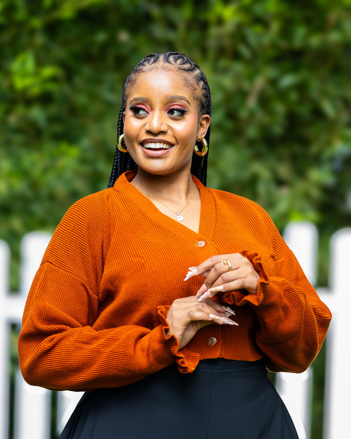 African Yuva Nila Sweater - Rust