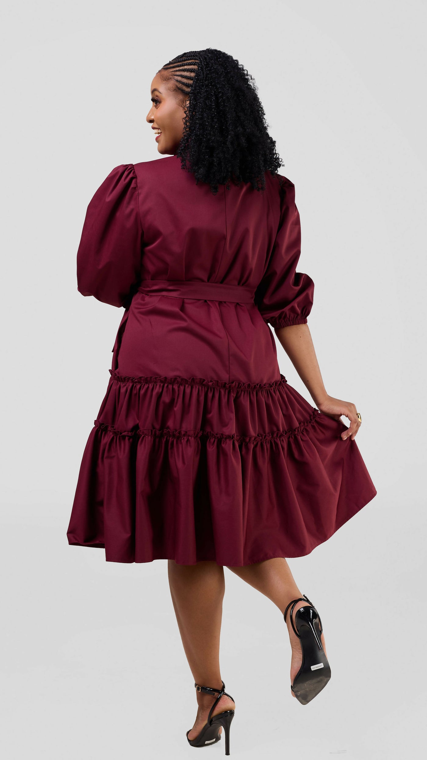 Lizola Melissa Shift Dress - Maroon