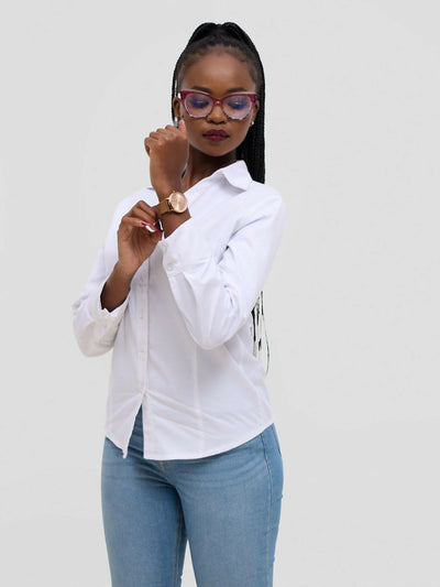 The Fashion Frenzy Blouse Top - White - Shopzetu