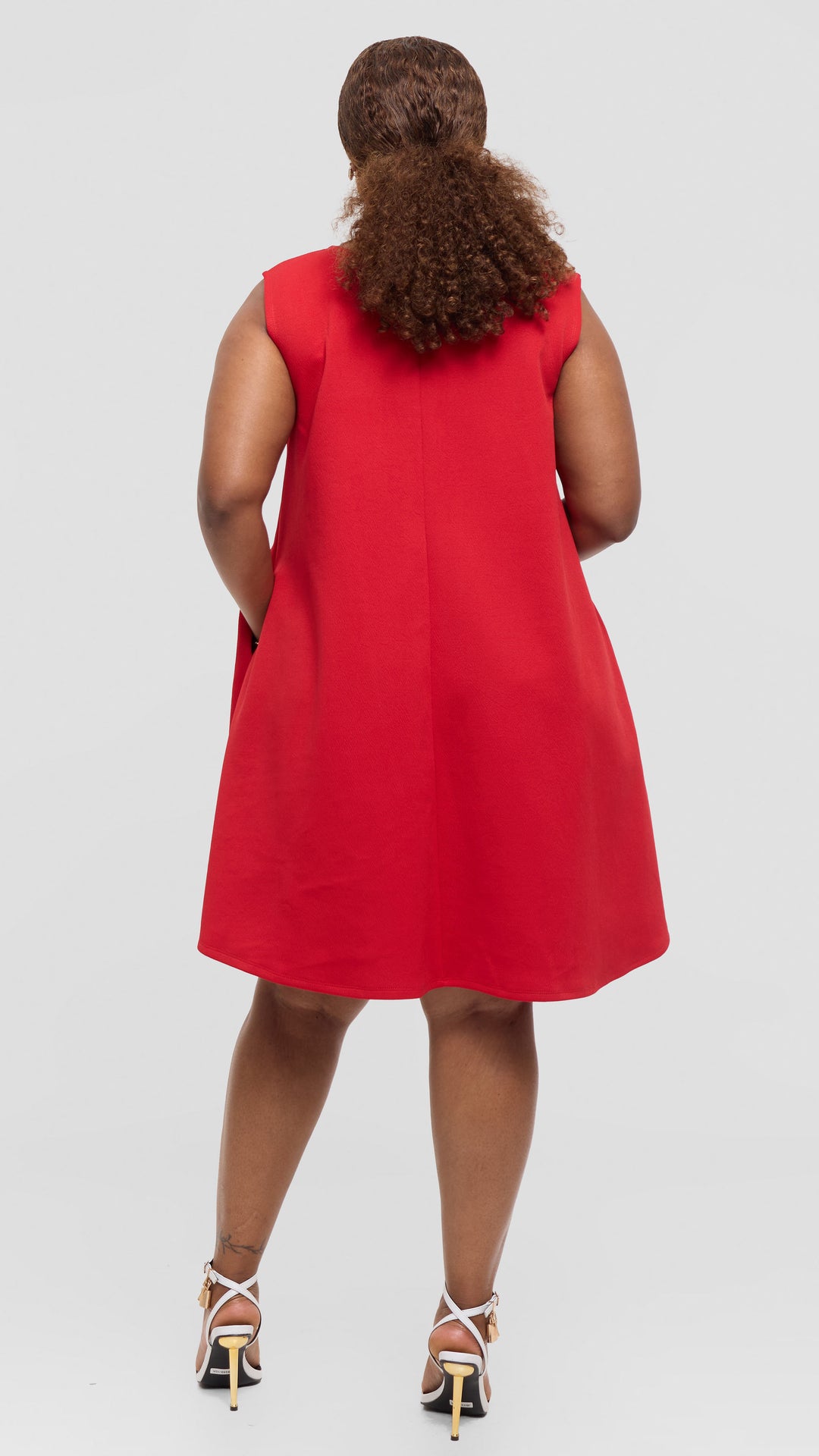 Anzo Wear Shift A-Line Swing Dress - Red