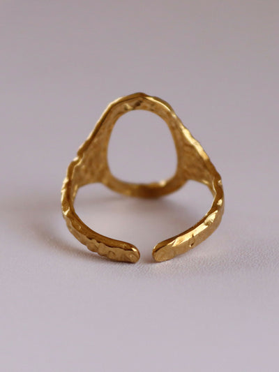 Non Tarnish Oval Aura Ring - Gold