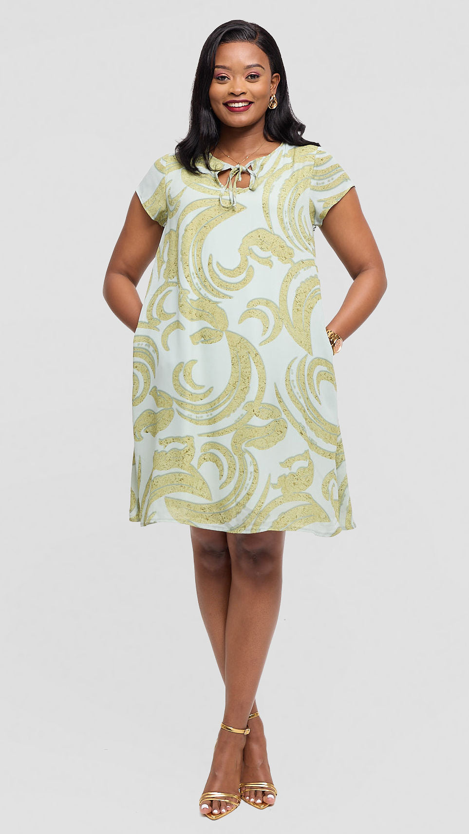 Salok Havilah Ellen Shift Dress - Mint Print