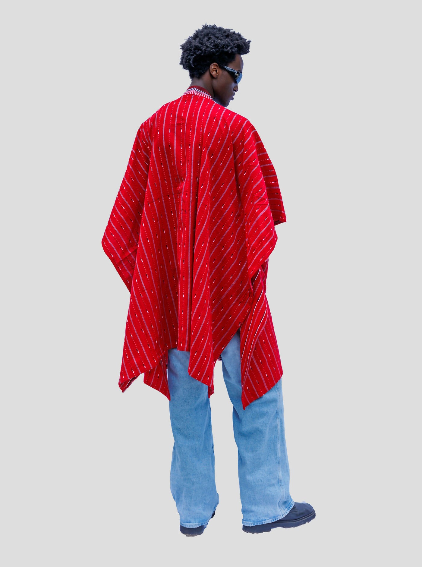Liquid Lemn Curvy Plus Size Jasiri With Pocket Kimono - Red