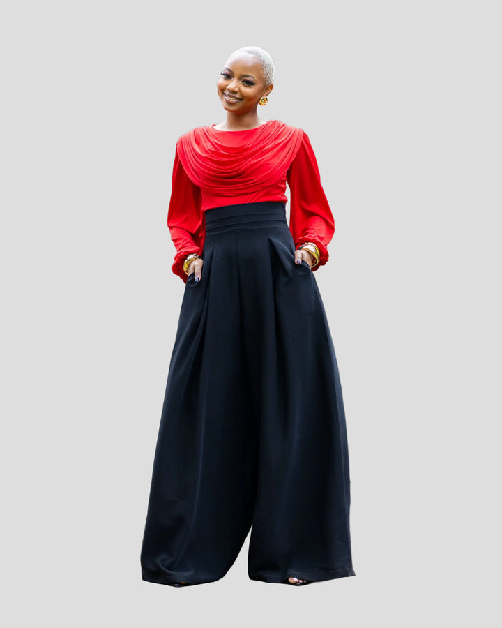 African Yuva Firelight Top - Red