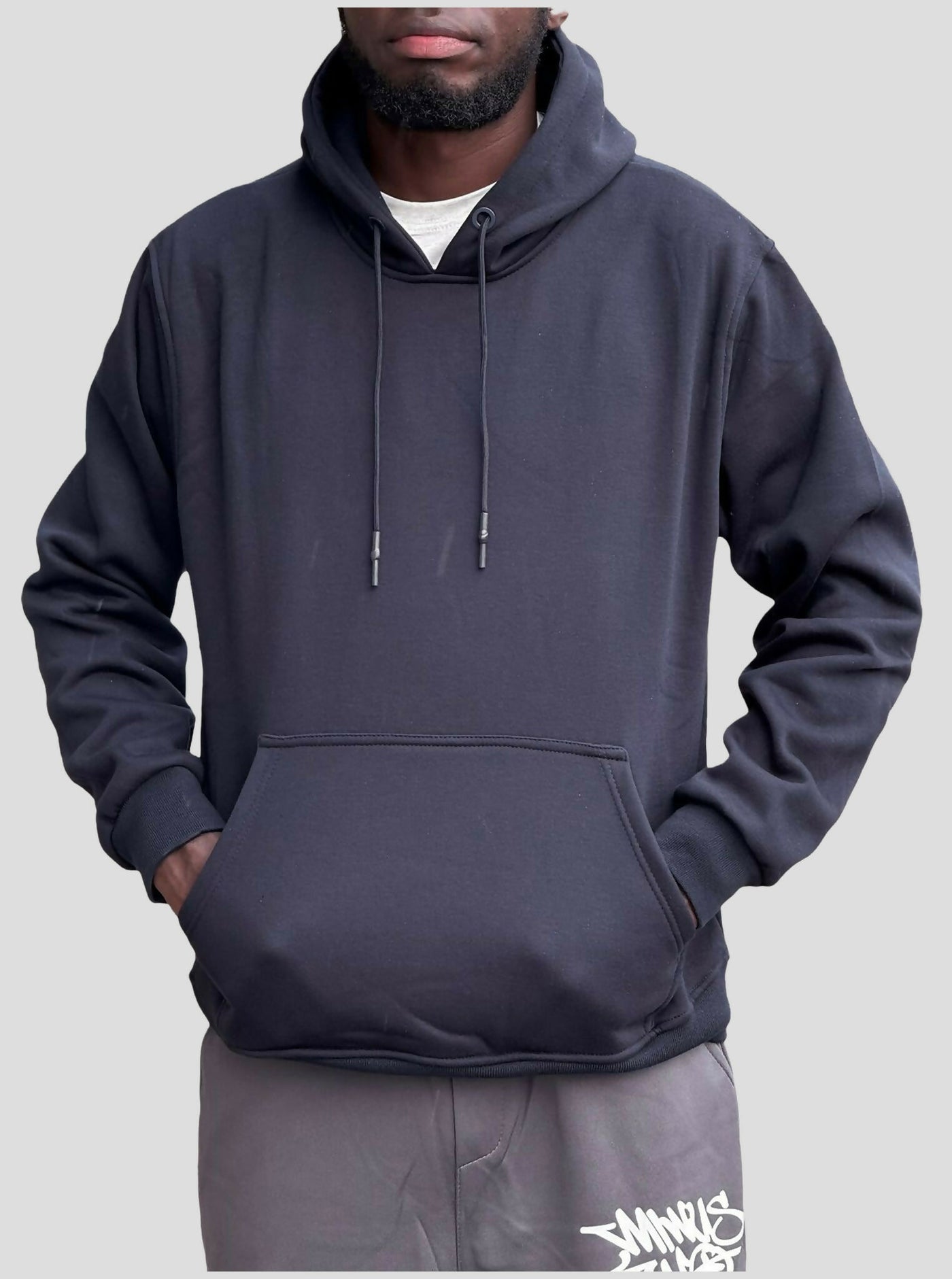 Stylish Brothers Unisex Heavy Cotton Non Fade Hoodie - Navy Blue - Shopzetu