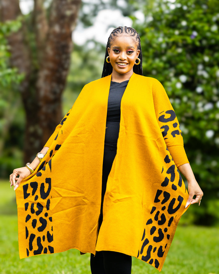 African Yuva Safari Shawl - Mustard