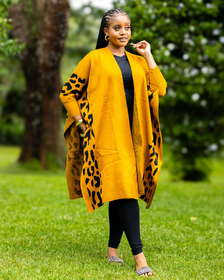 African Yuva Safari Shawl - Mustard