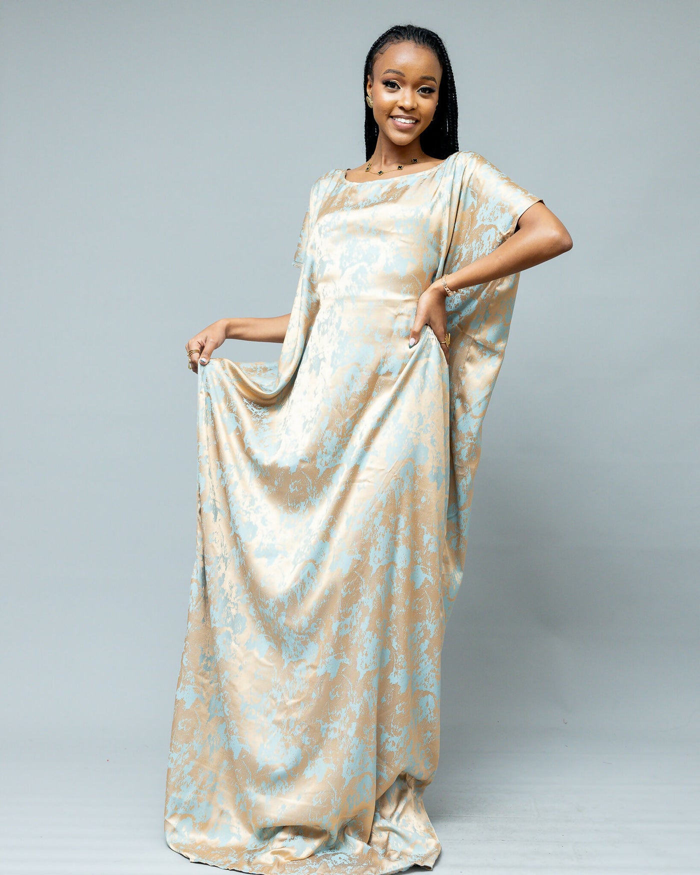 Afriwia Echo Kaftan Dress - Gold
